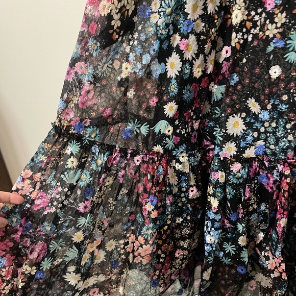 Anthropologie Geisha Designs Organdy floral gown dress - Picture 8 of 10